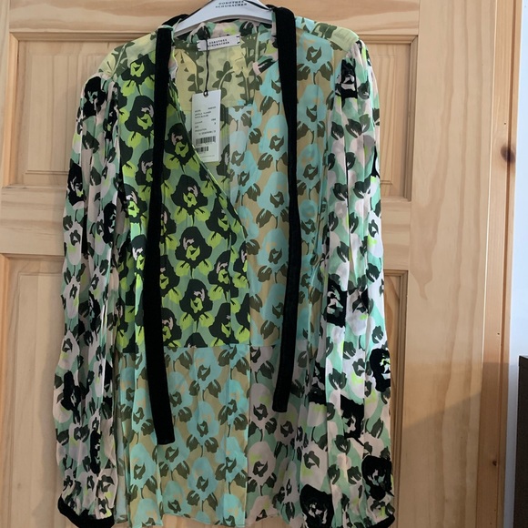 Dorothee Schumacher Floral Patch Blouse-Green & black Roses - Picture 3 of 6